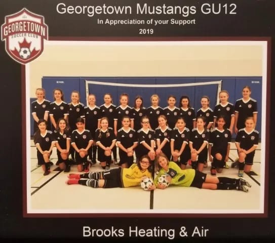 Brooks Heating & Air sponsoring the Georgetown Mustangs