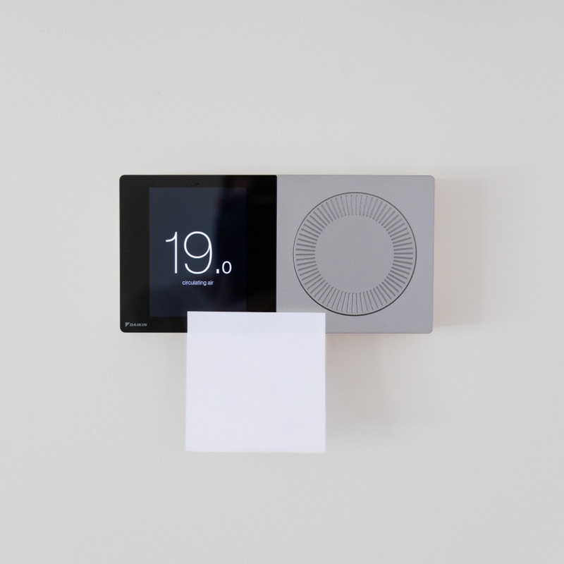 A smart thermostat installed by Brooks Heating & Air